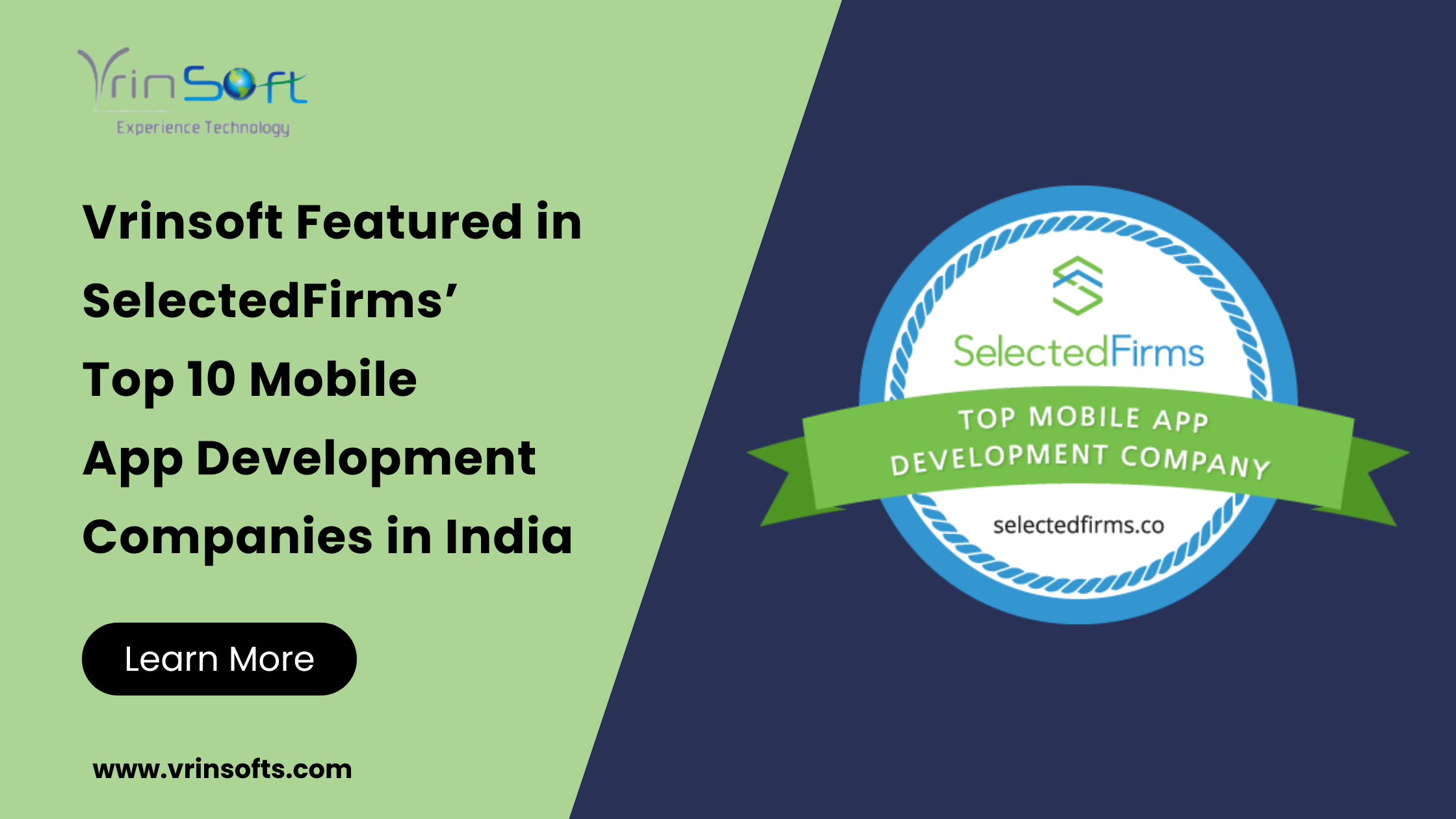 Vrinsoft Featured in SelectedFirms’ Top 10 Mobile App Development Companies in India