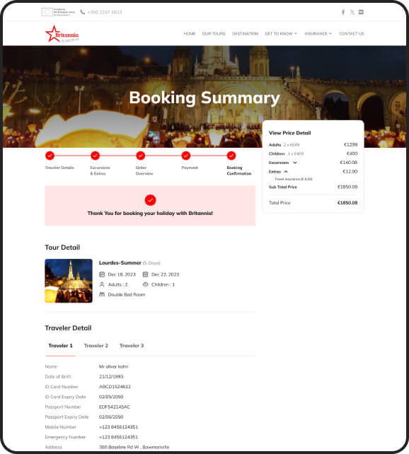 Booking summary_page