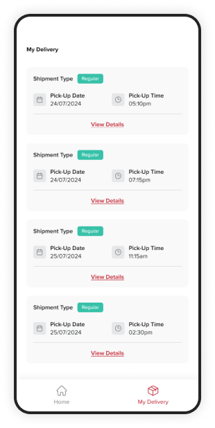 My Delivery_Screen
