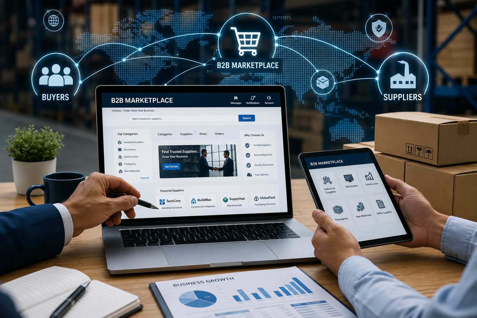b2b marketplace app development